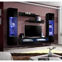 Vitrina suspendata FLY Genarom AM 23 ZZ FY 42 Negru / Negru Lucios Vitrina suspendata FLY Genarom AM 23 ZZ FY 42 Negru / Negru Lucios